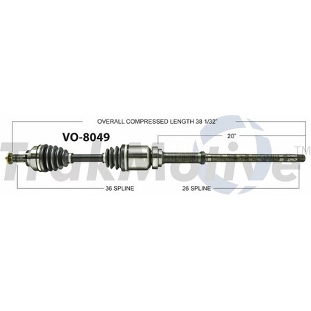 Surtrack Axle Cv Axle Shaft, Vo-8049 VO-8049